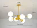 Axyaa Lustrous Glass Chandelier: Elegant Indoor Ceiling Light for Living & Dining Room