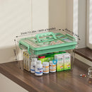 Axyaa Medicine Storage Box: Large-Capacity First Aid Kit in Various Colors