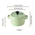 Axyaa Ceramic Mini Double Ear Bowl Set for 6.5oz Yogurt & Steamed Egg