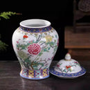 Axyaa Pink Porcelain General Jar - Elegant Ceramic Storage Vase for Home Decor