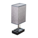 Axyaa Pull Chain Bedside Lamp with 2 Phone Stands and AC Outlet