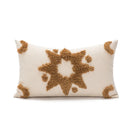 Axyaa Black Coffee Ivory Tufted Star Cushion Cover 45x45cm 30x50cm