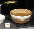 Axya Air Fryer Paper Liners: Non-Stick Round Baking Mats (30/50 pcs)