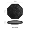Axyaa Stone Patterned Ceramic Sushi Plate for Molecular Cuisine and Snacks