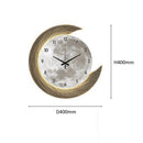 Axyaa Starry Sky Moon Clock LED Wall Light - Modern Wabi Sabi Decor Mural, Living Room Corridor.