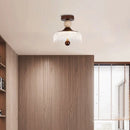 Axyaa French Retro Medieval Cloakroom Ceiling Light Yellow Stone Foyer Light