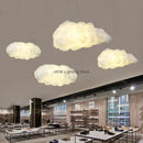 Axyaa Nordic Cloud Pendant Light for Kids' Room Restaurant Silk Cotton LED Lighting