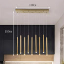 Axyaa Crystal Stair Chandelier - Modern LED Ceiling Light for Living Room