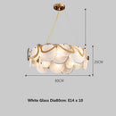 Axyaa Luxury Glass and Gold Pendant Light for Modern Dining Room