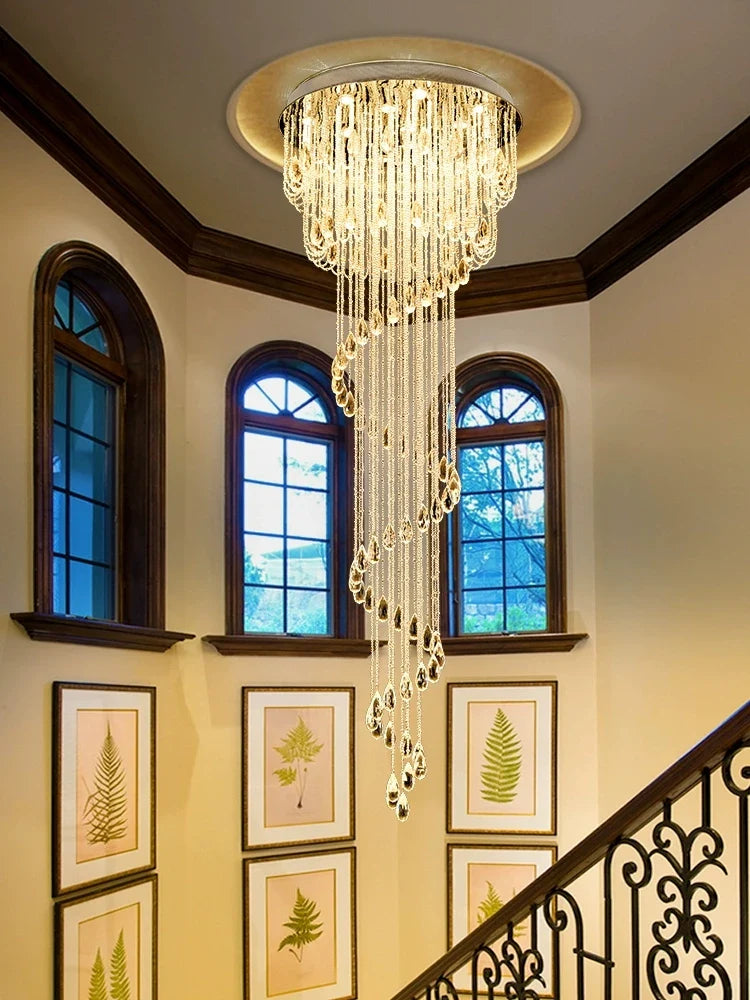 Luxury Crystal Chandelier LED Light for Living Room from Axyaa