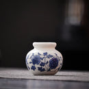 Axyaa Blue & White Porcelain Mini Vase for Home Decor & Table Ornaments