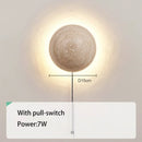 Axyaa Cream Bedside Wall Light with Yellow Cave Stone - Retro Art Decoration