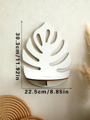 Axyaa White Leaf Wall Shelf: Stylish Home Decor & Plant Display Stand