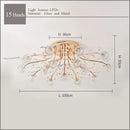 Axyaa Gold Flower Frame Chandelier LED Flush Mount Ceiling Light