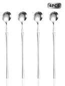 Axyaa Stainless Steel Mirror Ice Scoop Set for Home and Hospitality