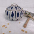 Axyaa Retro Ceramic Stew Pot with Lid, Chinese Style Creative Clay Cookware