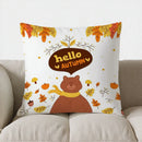 Axyaa Autumn Leaf Pattern Throw Pillow Cover for Sofa, Bedroom & Car