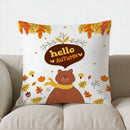Axyaa Autumn Leaf Pattern Throw Pillow Cover for Sofa, Bedroom, Car