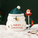 Axyaa Festive Snowman Ceramic Coffee Cup - Large Capacity Cartoon Character Mug
