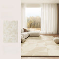 Axyaa Plush Cream Style Living Room Carpet: Soft, Thick, Washable, Large Area Rug