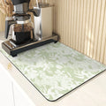 Axyaa Silicone Dish Mat, Flowers Pattern Absorbent Drying Mat for Kitchen Essentials