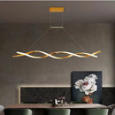 Axyaa Geometric LED Chandelier: Modern Dining Room Pendant Lighting
