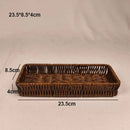Axyaa Rattan Wicker Serving Baskets: 6 Stylish Handwoven Holders for Cutlery & Utensils