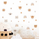 Axyaa Rainbow Bear Animals Nursery Wall Decals for Girls Bedroom Decor