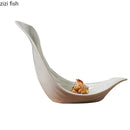 Axyaa Ceramic Sushi Plates Set | Creative Irregular Shape Dinnerware Collection