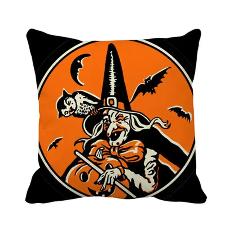 Halloween Cartoon Pumpkin Bat Ghost Pillowcase for Axyaa Home Decoration