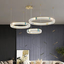 Axyaa Italian-Style Grand Villa Crystal Chandelier, Modern Minimalist Lighting Fixtures for Dining Room & Bedroom