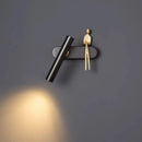 Axyaa Copper Wall Lamp: Nordic Design, LED Light, Rotatable Bedside Luxury