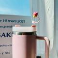Axyaa Flower Straw Topper for 40oz Tumbler - Silicone Cap Protector