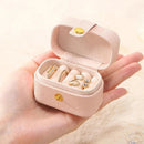 Axyaa Mini Jewelry Box: Portable Travel Organizer for Earrings, Necklaces, Rings