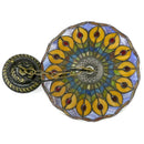 Axyaa Handcrafted Peacock Dragonfly Glass Pendant Light - Artisan Leaf Pattern Lighting