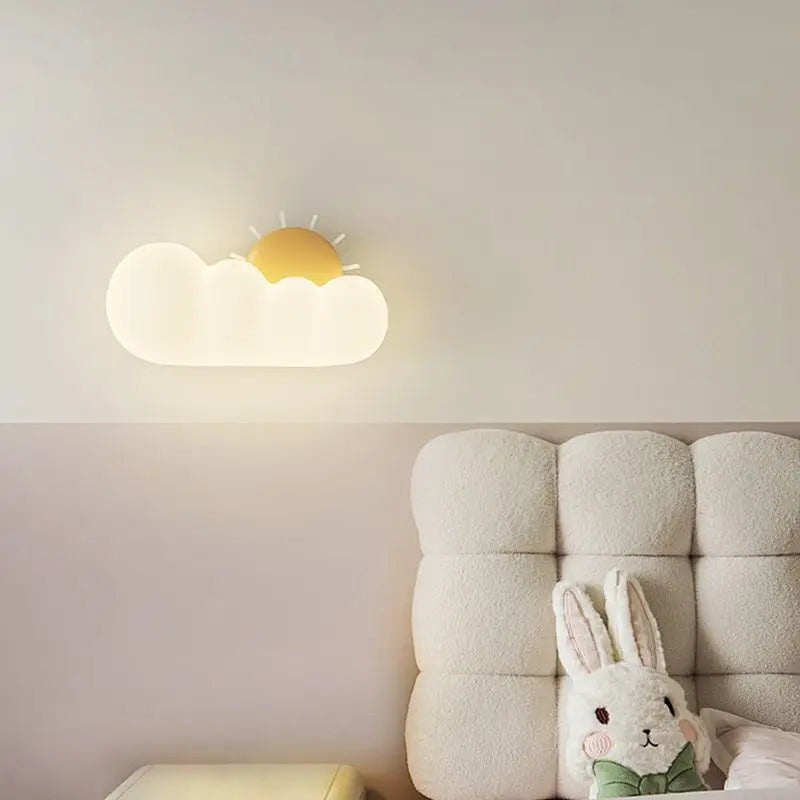 Axyaa Caterpillar Rabbit Moon Sun LED Wall Light for Nursery School