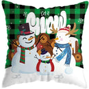 Cute Santa Claus Snowman Print Pillowcase for Axyaa Christmas Party Decor