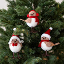 Axyaa Plush Bird & Bear Couple Christmas Tree Hanging Decor