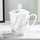Axyaa Blue Orchid Espresso Cup Set Bone  Ceramic Tea Thermal Mug