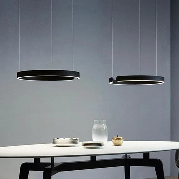 Nordic Modern Chandelier LED Pendant Light Ring Lamp for Living Dining Bedroom Kitchen by Axyaa