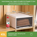 Axyaa Brown Drawer Storage Organizer Boxes for Clothes, Toys, and Shoes