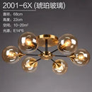 Axyaa Modern Glass Ball LED Chandelier for Living Dining Bedroom Décor