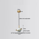 Axyaa Marble Copper LED Pendant Lamp for Modern Interiors