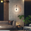 Axyaa Marble Moon LED Wall Sconces - Modern Indoor Lighting Fixture for Bedroom Décor