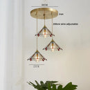 Axyaa Modern Pink Glass LED Pendant Lights Copper Hanging Lamp for Home Decor