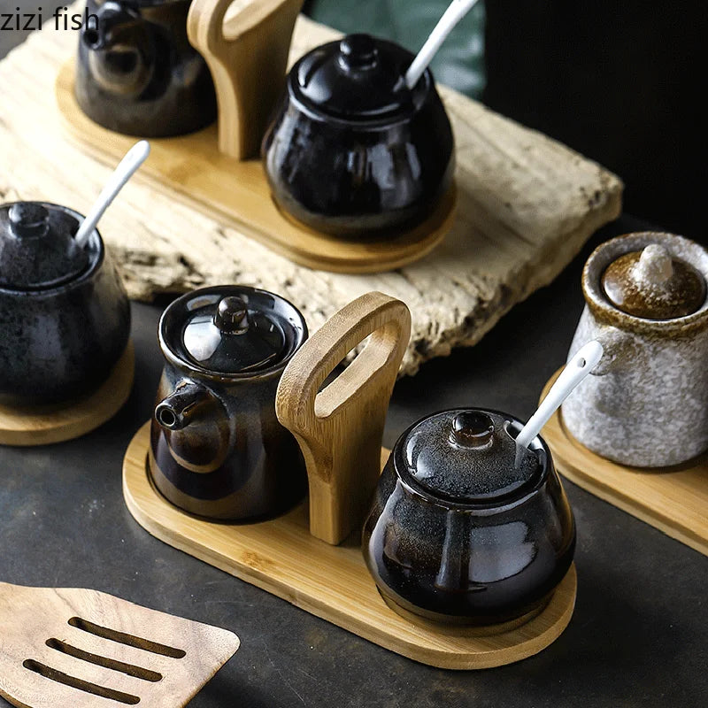 Axya Retro Spice Jar Set for Kitchen Seasoning Organization