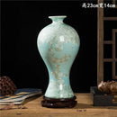 Axyaa Crystal Glazed Ceramic Vase for Home Decor - Living Room, Study, or Entryway