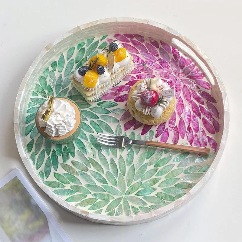 Axya Colorful Shells Storage Tray - Desktop Jewelry Organizer