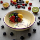 Axyaa Lavender Floral Ceramic Dinnerware Set for 4 | Purple & Cream Tableware Service