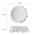 Axyaa Ceramic Dinner Plate Irregular Steak Dessert Snack Pasta Cake Household Tableware